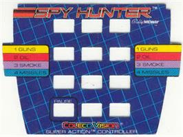 Overlay for Spy Hunter on the Coleco Vision.