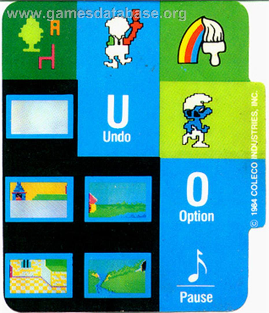 Smurf: Paint 'n' Play Workshop - Coleco Vision - Artwork - Overlay
