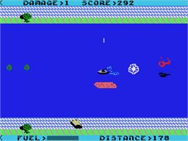 In game image of Aquattack on the Coleco Vision.