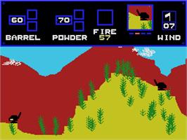 In game image of Artillery Duel on the Coleco Vision.