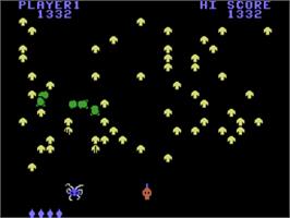 In game image of Centipede on the Coleco Vision.