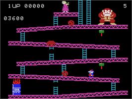 In game image of Donkey Kong on the Coleco Vision.