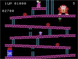 In game image of Donkey Kong on the Coleco Vision.