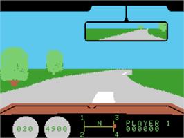 In game image of Dukes Of Hazzard, The on the Coleco Vision.