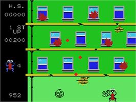 In game image of Frantic Freddy on the Coleco Vision.