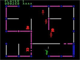 In game image of Frenzy on the Coleco Vision.