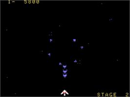 In game image of Gyruss on the Coleco Vision.