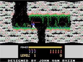 In game image of H.E.R.O. - Helicopter Emergency Rescue Operation on the Coleco Vision.