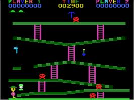 In game image of Miner 2049er on the Coleco Vision.