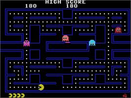In game image of Pac-Man on the Coleco Vision.