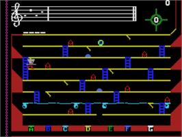 In game image of Rolloverture on the Coleco Vision.