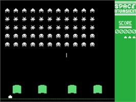 In game image of Space Invasion (Demo) on the Coleco Vision.
