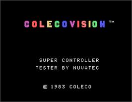 In game image of Super Action Controller Test Cartridge on the Coleco Vision.