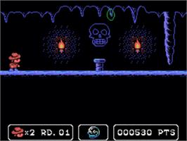 In game image of Sydney Hunter and the Caverns of Death on the Coleco Vision.