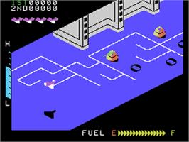 In game image of Zaxxon on the Coleco Vision.
