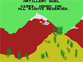 Title screen of Artillery Duel on the Coleco Vision.