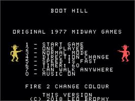 Title screen of Boot Hill on the Coleco Vision.