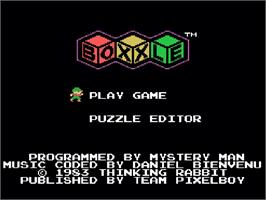 Title screen of Boxxle on the Coleco Vision.