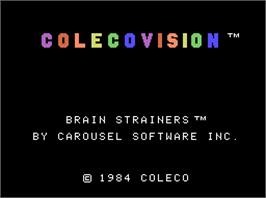 Title screen of Brain Strainers on the Coleco Vision.