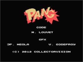 Title screen of Buster Bros. (Pang) on the Coleco Vision.