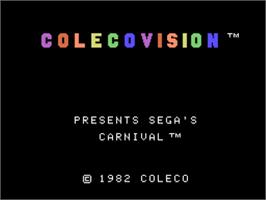 Title screen of Carnival on the Coleco Vision.