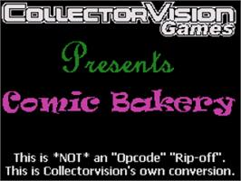 Title screen of Comic Bakery on the Coleco Vision.