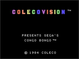 Title screen of Congo Bongo on the Coleco Vision.