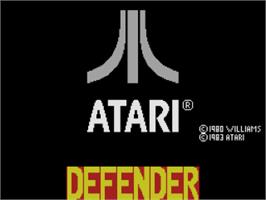 Title screen of Defender on the Coleco Vision.