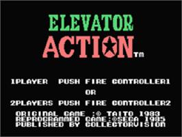 Title screen of Elevator Action on the Coleco Vision.