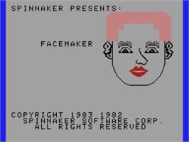 Title screen of Facemaker on the Coleco Vision.