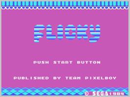 Title screen of Flicky on the Coleco Vision.
