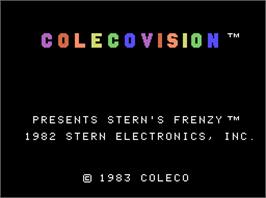 Title screen of Frenzy on the Coleco Vision.