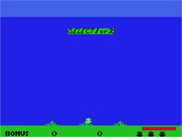 Title screen of Frogger 2 - Threeedeep! on the Coleco Vision.