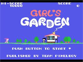 Title screen of Girl's Garden on the Coleco Vision.