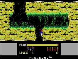 Title screen of HERO on the Coleco Vision.