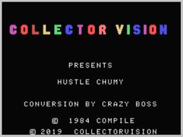 Title screen of Hustle Chumy on the Coleco Vision.