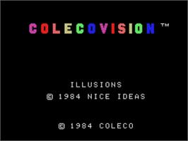 Title screen of Illusions on the Coleco Vision.