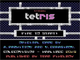 Title screen of Kralizec Tetris on the Coleco Vision.