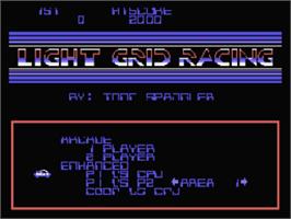Title screen of Light Grid Racing on the Coleco Vision.