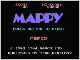 Title screen of Mappy on the Coleco Vision.