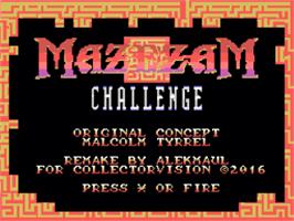 Title screen of MazezaM Challenge on the Coleco Vision.