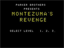 Title screen of Montezuma's Revenge on the Coleco Vision.