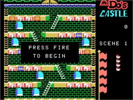 Title screen of Mr. Do!'s Castle on the Coleco Vision.