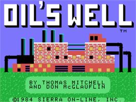 Title screen of Oil's Well on the Coleco Vision.