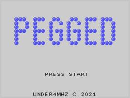 Title screen of Pegged on the Coleco Vision.