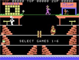 Title screen of Popeye on the Coleco Vision.