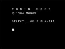 Title screen of Robin Hood on the Coleco Vision.