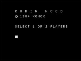 Title screen of Robin Hood on the Coleco Vision.