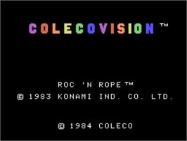 Title screen of Roc 'n Rope on the Coleco Vision.
