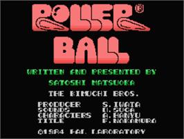 Title screen of Roller Ball on the Coleco Vision.